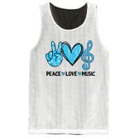 Peace Love Music Musica Note Cute Music Lovers Gifts Mesh Reversible Basketball Jersey Tank