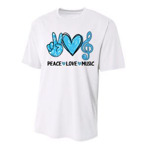 Peace Love Music Musica Note Cute Music Lovers Gifts Performance Sprint T-Shirt