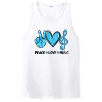 Peace Love Music Musica Note Cute Music Lovers Gifts PosiCharge Competitor Tank