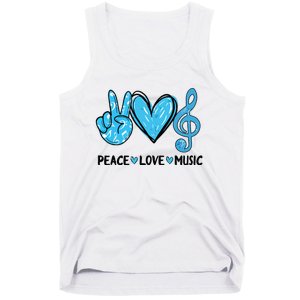 Peace Love Music Musica Note Cute Music Lovers Gifts Tank Top