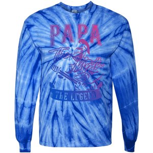 Papa Legend Myth Hero Father Dad Daddy Poppa Stepdad Grandpa Great Gift Tie-Dye Long Sleeve Shirt