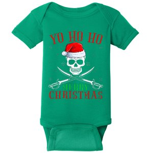 Pirate Lover Matching Santa Yo Ho Ho Pirate Merry Christmas Baby Bodysuit