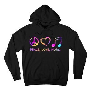 Peace Love Music Hippie Hoodie