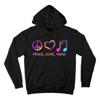 Peace Love Music Hippie Hoodie