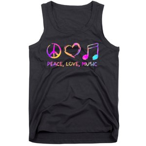 Peace Love Music Hippie Tank Top