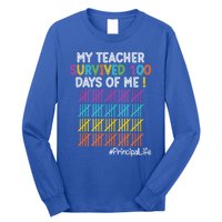 Principal Life My Teacher Survived 100 Days Of Me Gift Long Sleeve Shirt