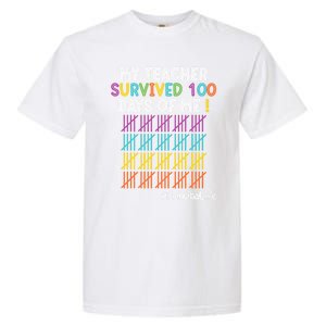 Principal Life My Teacher Survived 100 Days Of Me Gift Garment-Dyed Heavyweight T-Shirt