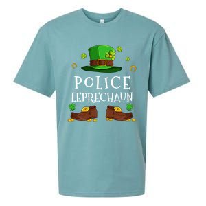 Police Leprechaun Matching Family Group St Patricks Gift Sueded Cloud Jersey T-Shirt