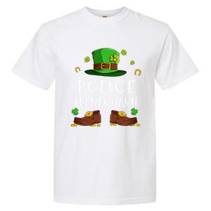 Police Leprechaun Matching Family Group St Patricks Gift Garment-Dyed Heavyweight T-Shirt