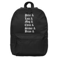 Peter Lois Meg Chris Stewie Brian 16 in Basic Backpack