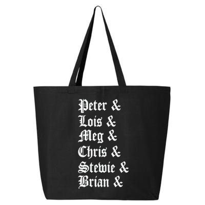 Peter Lois Meg Chris Stewie Brian 25L Jumbo Tote