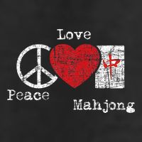 Peace Love Mahjong Gambling Casino Player Chinese Game 7 Panel Mesh Trucker Snapback Hat