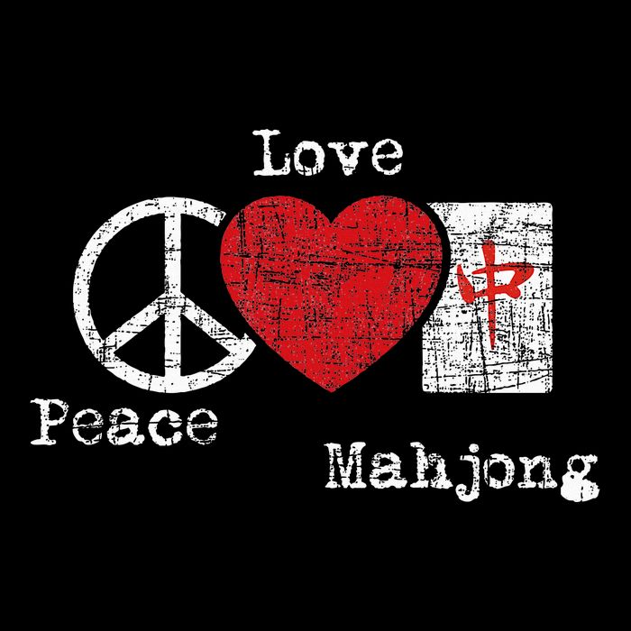 Peace Love Mahjong Gambling Casino Player Chinese Game Cooling Performance Crew T-Shirt