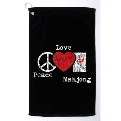 Peace Love Mahjong Gambling Casino Player Chinese Game Golf Towel