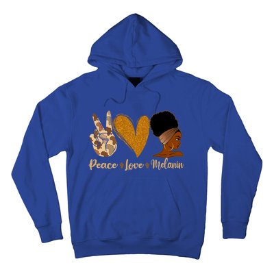 Peace Love Melanin Black Afro Juneteenth African Pride Gift Hoodie