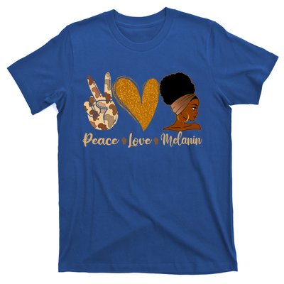 Peace Love Melanin Black Afro Juneteenth African Pride Gift T-Shirt