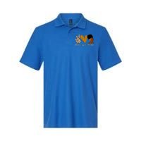 Peace Love Melanin Black Afro Juneteenth African Pride Gift Softstyle Adult Sport Polo