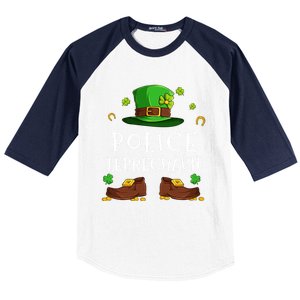 Police Leprechaun Matching Family Group St Patricks Great Gift Baseball Sleeve Shirt