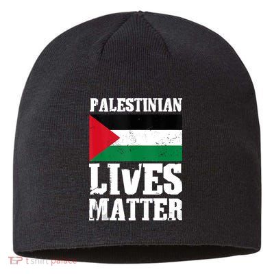 Palestinian Lives Matter Freedom Peace Palestine Flag Sustainable Beanie