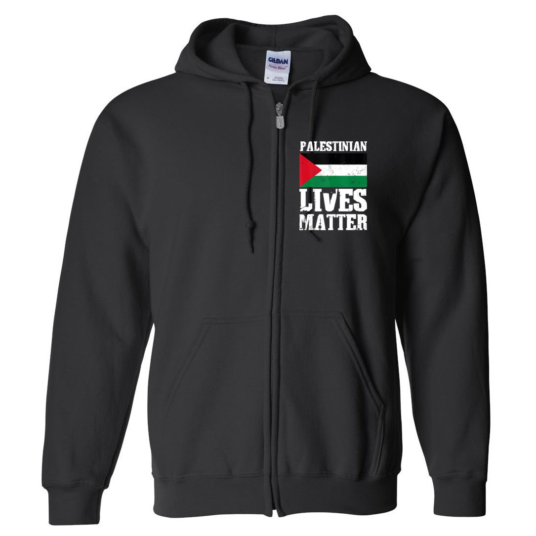 Palestinian Lives Matter Freedom Peace Palestine Flag Full Zip Hoodie