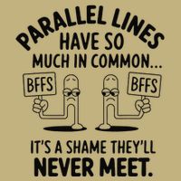 Parallel Lines Never Meet Cool Funny Pi Graphic Math Button