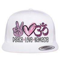 Peace Love Namaste OM Sign Mandala Hippie Yoga Lover Gift Flat Bill Trucker Hat