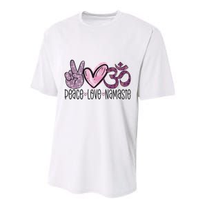 Peace Love Namaste OM Sign Mandala Hippie Yoga Lover Gift Performance Sprint T-Shirt