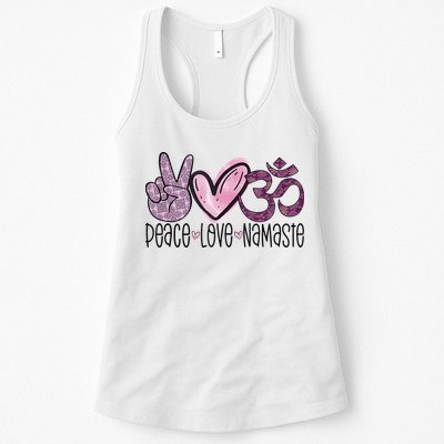 Peace Love Namaste OM Sign Mandala Hippie Yoga Lover Gift Womens Tank Top