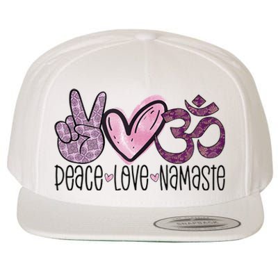 Peace Love Namaste OM Sign Mandala Hippie Yoga Lover Gift Wool Snapback Cap