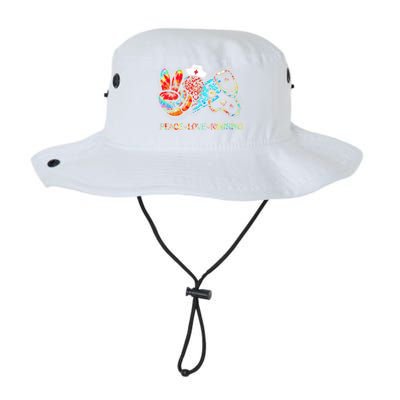 Peace Love Nursing Leopard Heart Stethoscope Nurse Life Cute Gift Legacy Cool Fit Booney Bucket Hat