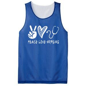 Peace Love Nursing Nurse Gift Mesh Reversible Basketball Jersey Tank