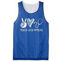 Peace Love Nursing Nurse Gift Mesh Reversible Basketball Jersey Tank