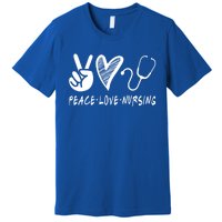 Peace Love Nursing Nurse Gift Premium T-Shirt