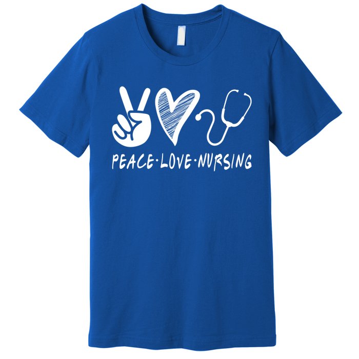 Peace Love Nursing Nurse Gift Premium T-Shirt