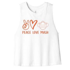 Peace Love Nursing Nurse Cute Gift Women's Racerback Cropped Tank