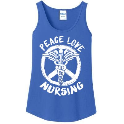 Peace Love Nursing Nurse Costume Lover Gift Funny Gift Ladies Essential Tank