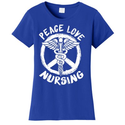 Peace Love Nursing Nurse Costume Lover Gift Funny Gift Women's T-Shirt