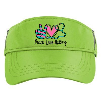 Peace Love Nursing Nurse Rn Nursing School Caretaker Gift Adult Drive Performance Visor