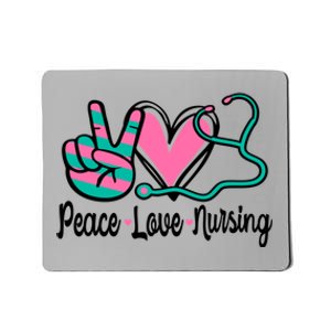 Peace Love Nursing Nurse Rn Nursing School Caretaker Gift Mousepad