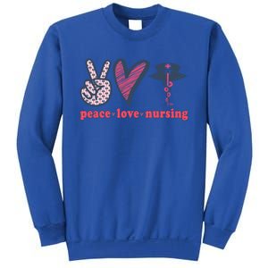 Peace Love Nursing Nurse Rn Pcw Heart Graphic Gift Sweatshirt