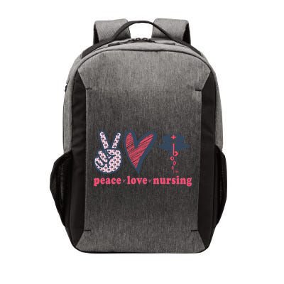 Peace Love Nursing Nurse Rn Pcw Heart Graphic Gift Vector Backpack