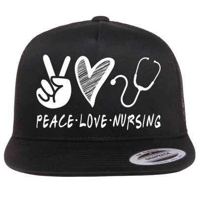 Peace Love Nursing Flatbill Hat
