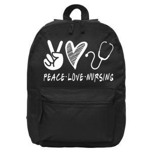 Peace Love Nursing 16 in Basic Backpack