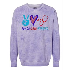 Peace Love Nursing Colorblast Crewneck Sweatshirt