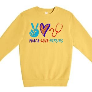 Peace Love Nursing Premium Crewneck Sweatshirt