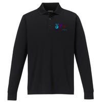 Peace Love Nursing Performance Long Sleeve Polo