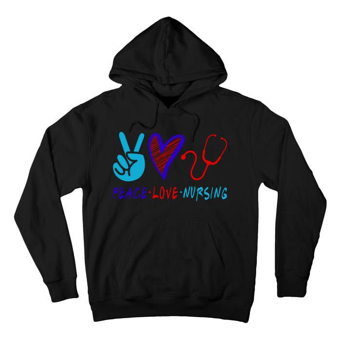 Peace Love Nursing Tall Hoodie