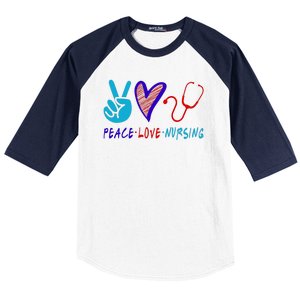 Peace Love Nursing Baseball Sleeve Shirt