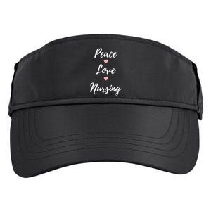 Peace Love Nursing Nurses Gift Adult Drive Performance Visor