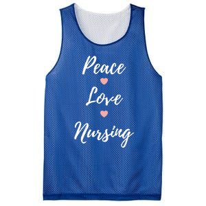 Peace Love Nursing Nurses Gift Mesh Reversible Basketball Jersey Tank